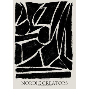 Ilustrace Things fall apart - Black, Nordic Creators, (30 x 40 cm)