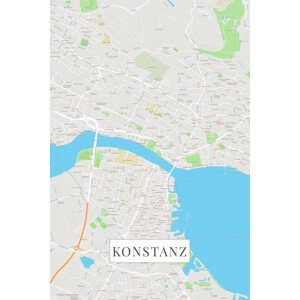 Mapa Konstanz color, (26.7 x 40 cm)