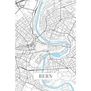 Mapa Bern white, (26.7 x 40 cm)