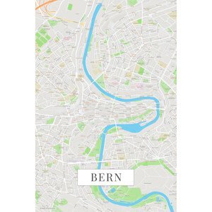 Mapa Bern color, (26.7 x 40 cm)