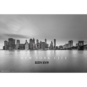 Plakát, Obraz - New York City Skyline, (91 x 61.5 cm)