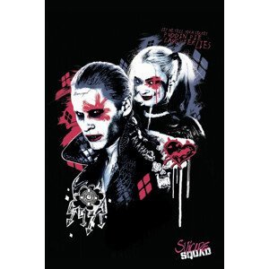 Umělecký tisk Sebevražedný oddíl - Harley a Joker, (26.7 x 40 cm)
