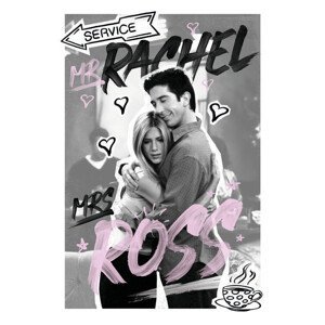 Umělecký tisk Přátelé - Rachel & Ross, (26.7 x 40 cm)