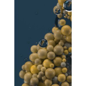 Umělecká fotografie Abstract nanoparticles inside water series 22, Javier Pardina, (26.7 x 40 cm)