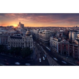 Umělecká fotografie Madrid city, Ivan Ferrero, (40 x 26.7 cm)