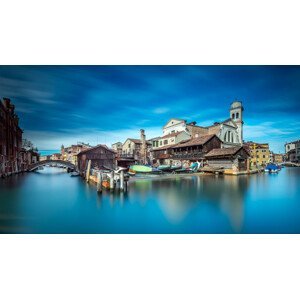 Umělecká fotografie Gondola workshop in Venice, Sven Kohnke, (40 x 22.5 cm)