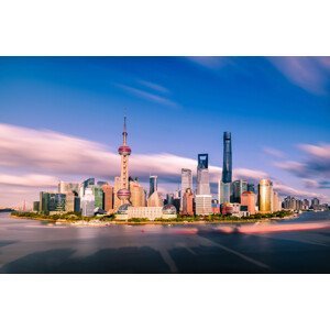 Umělecká fotografie Shanghai skylines, Wei (David) Dai, (40 x 26.7 cm)
