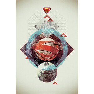 Umělecký tisk Superman - Stellar Geometry, (26.7 x 40 cm)