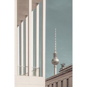 Umělecká fotografie BERLIN Television Tower & Museum Island | urban vintage style, Melanie Viola, (26.7 x 40 cm)