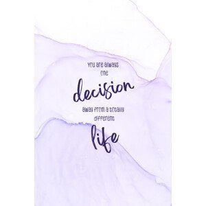 Ilustrace One decision away from a different life | floating colors, Melanie Viola, (26.7 x 40 cm)