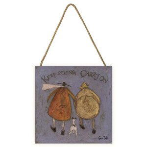 Dřevěný obraz Sam Toft - Keep Strong Carry On, (20 x 20 cm)