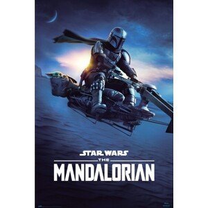 Plakát, Obraz - Star Wars: The Mandalorian - Speeder Bike 2, (61 x 91.5 cm)
