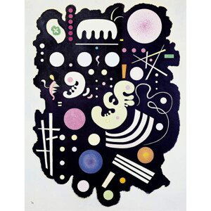 Kandinsky, Wassily - Obrazová reprodukce "Variegated Black" painting by Kandinsky, 1935, (30 x 40 cm)