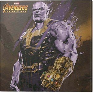 Obraz na plátně Avengers: Infinity War - Thanos Fragmented, (40 x 40 cm)