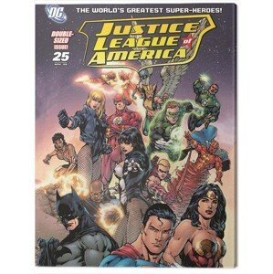 Obraz na plátně DC Justice League - Group Cover, (60 x 80 cm)