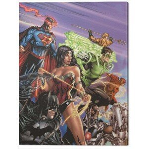 Obraz na plátně DC Justice League - Ready For Action, (60 x 80 cm)