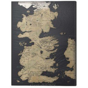 Obraz na plátně Game of Thrones - Map, (30 x 40 cm)