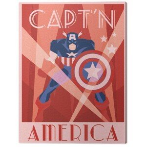 Obraz na plátně Marvel - Captain America, (30 x 40 cm)