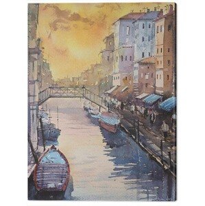Obraz na plátně Rajan Dey - Venice in Late Afternoon, (60 x 80 cm)