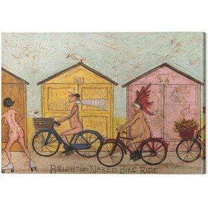 Obraz na plátně Sam Toft - Brighton Naked Bike Ride, (40 x 30 cm)