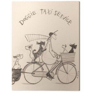Obraz na plátně Sam Toft - Doggie Taxi Servise, (30 x 40 cm)