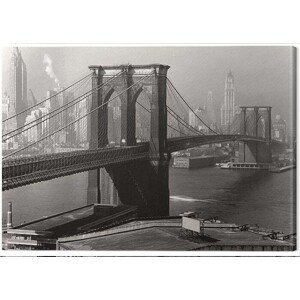 Obraz na plátně Time Life - Brooklyn Bridge, New York 1946, (80 x 60 cm)