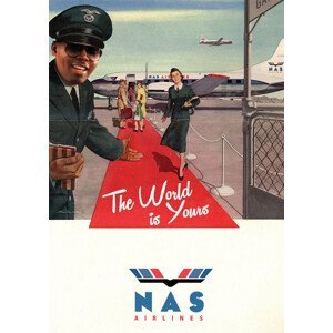 Umělecký tisk Nas Airlines, Ads Libitum / David Redon, (30 x 40 cm)