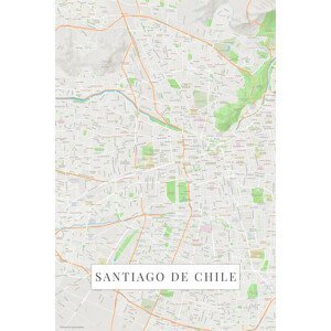 Mapa Santiago De Chile color, POSTERS, (26.7 x 40 cm)