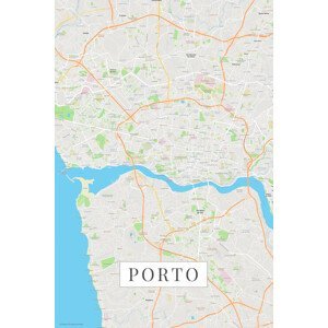 Mapa Porto color, POSTERS, (26.7 x 40 cm)