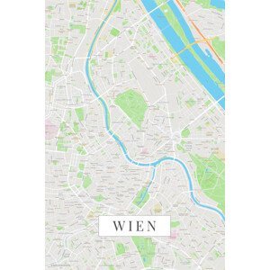 Mapa Wien color, POSTERS, (26.7 x 40 cm)