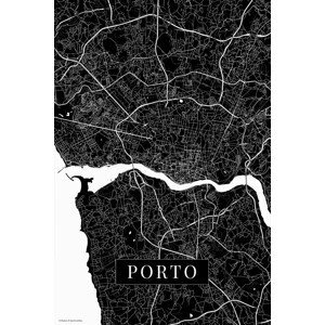 Mapa Porto black, POSTERS, (26.7 x 40 cm)