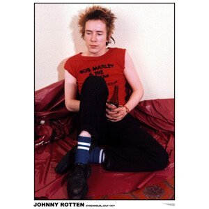 Plakát, Obraz - Johnny Rotten - Stockholm 1977, (59.4 x 84.1 cm)