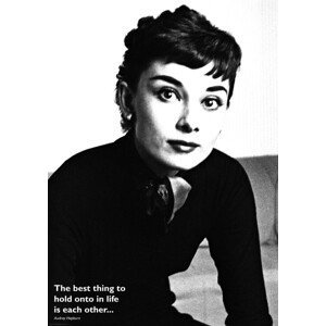 Plakát, Obraz - Audrey Hepburn - Quote, (59.4 x 84.1 cm)