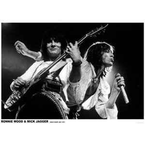 Plakát, Obraz - Mick Jagger and Ronnie Wood - Earls Court May 1976, (59.4 x 84.1 cm)