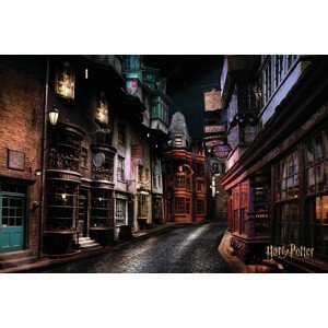 Umělecký tisk Harry Potter - Příčná ulice, (40 x 26.7 cm)