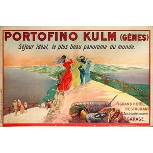 Cappiello, Leonetto - Obrazová reprodukce Portofino Kulm Hotel, (40 x 26.7 cm)
