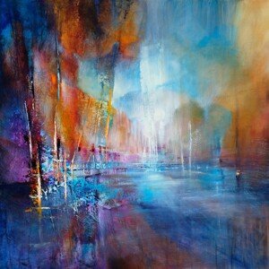 Ilustrace meeting in the harbour, Annette Schmucker, (40 x 40 cm)