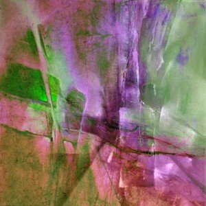 Ilustrace Pas de deux - green and purple, Annette Schmucker, (40 x 40 cm)