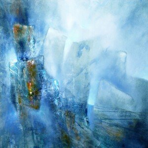 Ilustrace the bright side - blue, Annette Schmucker, (40 x 40 cm)