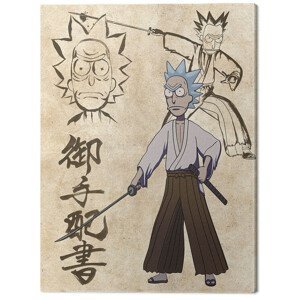 Obraz na plátně Rick and Morty - Samurai Showdown, (60 x 80 cm)