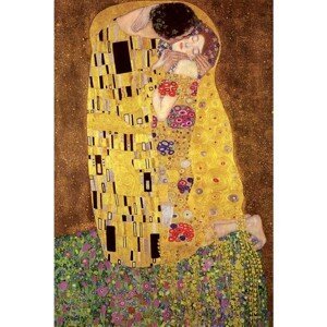 Plakát, Obraz - Gustav Klimt - Polibek, (61 x 91.5 cm)