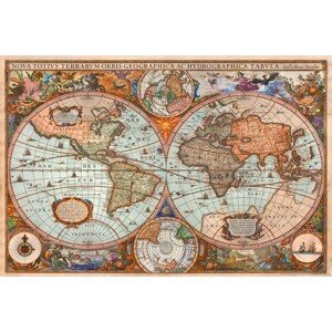 Plakát, Obraz - Historical Antique World Map, (91.5 x 61 cm)