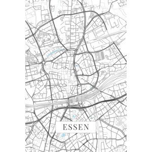 Mapa Essen white, (26.7 x 40 cm)