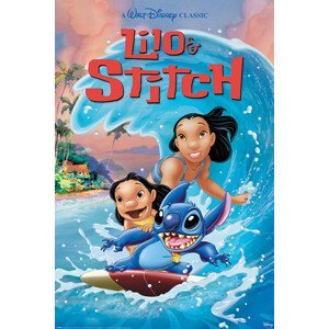 Plakát, Obraz - Lilo & Stitch - Wave Surf, (61 x 91.5 cm)