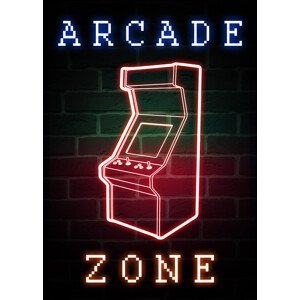 Umělecký tisk Arcade Zone, (30 x 40 cm)