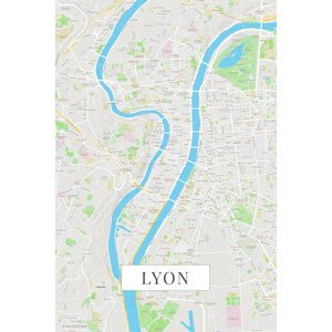 Mapa Lyon color, POSTERS, (26.7 x 40 cm)