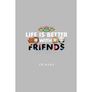 Umělecký tisk Friends - Life is better, (26.7 x 40 cm)