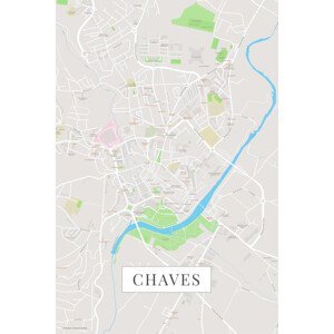 Mapa Chaves color, POSTERS, (26.7 x 40 cm)