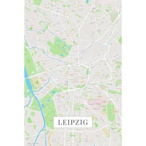 Mapa Leipzig color, POSTERS, (26.7 x 40 cm)
