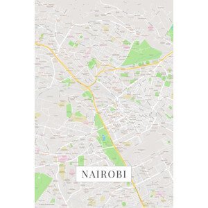 Mapa Nairobi color, POSTERS, (26.7 x 40 cm)